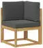 vidaXL Outdoor-Sofagarnitur mit Kissen 7-tlg. Weiß/Anthrazit (3387301)