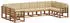 vidaXL Outdoor-Sofagarnitur mit Kissen 10-tlg., Natur/Beige (3367066)