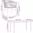 vidaXL Garten-Essgruppe 5-tlg. mit Kissen, Poly Rattan/Glas, Schwarz (3334600)