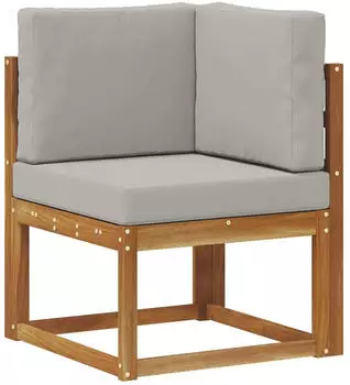 vidaXL Garten-Sofa-Set 8-teilig, Natur- und Hellgrau (3366819)