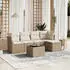 vidaXL Garten-Sofagarnitur 5-tlg. mit Kissen, Poly Rattan, Schwarz (3325262)