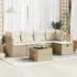 vidaXL Garten-Sofagarnitur 5-tlg. mit Kissen, Poly Rattan, Schwarz (3325262)
