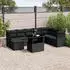 vidaXL Garten-Sofagarnitur 9-tlg. mit Kissen, Poly Rattan, Braun (3326214)