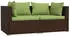 vidaXL Garten-Lounge-Set 3-tlg. mit Kissen, Poly Rattan, Braun (317554)