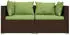 vidaXL Garten-Lounge-Set 3-tlg. mit Kissen, Poly Rattan, Braun (317554)