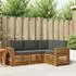 vidaXL Gartenlounge-Set 4-tlg. Akazienholz Natur/Anthrazit (3374737)
