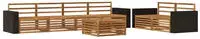 vidaXL Outdoor-Sofagarnitur 7 pcs Natur Massivholz Akazie