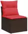 vidaXL Gartensofa-Set 8-teilig mit Kissen, Polyrattan, Braun (3266764)