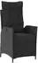 vidaXL Garten-Essgruppe 7-tlg. mit Kissen Poly Rattan Schwarz (3213341)