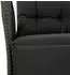 vidaXL Garten-Essgruppe 7-tlg. mit Kissen Poly Rattan Schwarz (3213341)