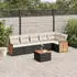 vidaXL Garten-Sofagarnitur 7-tlg. mit Kissen, Poly Rattan, Grau (3227677)