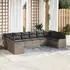 vidaXL Garten Sofa Set 10-teilig mit Kissen, Poly-Rattan, Grau (3345879)