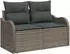 vidaXL Garten Sofa Set 10-teilig mit Kissen, Poly-Rattan, Grau (3345879)