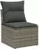 vidaXL Garten Sofa Set 10-teilig mit Kissen, Poly-Rattan, Grau (3345879)