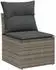 vidaXL Garten-Sofa-Set mit Kissen und Stauraum 10-tlg. Grau Poly-Rattan (3354878)