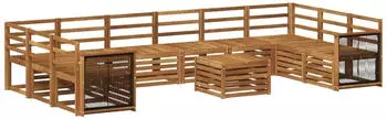 vidaXL Garten-Sofagarnitur 8-tlg. Massivholz Akazie Natur (3384920)