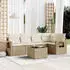 vidaXL Garten-Sofagarnitur 5-tlg. mit Kissen, Poly Rattan, Braun (3252470)