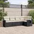 vidaXL Garten-Sofagarnitur 5-tlg. mit Kissen, Poly Rattan, Braun (3252470)