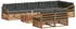 vidaXL Outdoor-Sofagarnitur mit Kissen 9-tlg. Natur/Anthrazit (3373717)