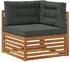 vidaXL Outdoor-Sofagarnitur mit Kissen 9-tlg. Natur/Anthrazit (3373717)