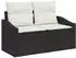 vidaXL Gartenlounge-Set 6-tlg. mit Kissen, Poly-Rattan, Schwarz (3347768)