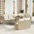 vidaXL Garten-Sofa-Set 9-tlg. mit Stauraum Beige Poly Rattan (3358465)