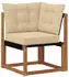 vidaXL Outdoor-Sofagarnitur mit Kissen 5-teilig Natur/Beige (3381929)