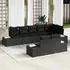 vidaXL Gartensofa-Set mit Stauraum 8-tlg. Poly Rattan Schwarz (3355782)