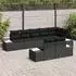 vidaXL Gartensofa-Set mit Stauraum 8-tlg. Poly Rattan Schwarz (3355782)