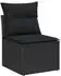 vidaXL Gartensofa-Set mit Stauraum 8-tlg. Poly Rattan Schwarz (3355782)