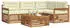 vidaXL Outdoor-Sofagarnitur mit Kissen 5-tlg., Natur/Creme (3373405)
