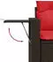 vidaXL Gartensofa-Set 4-teilig mit Kissen, Polyrattan, Braun (3220113)