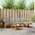 vidaXL Outdoor-Sofagarnitur mit Kissen 6-tlg. Natur/Hellgrau (3366299)