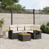 vidaXL Garten-Sofagarnitur 5-tlg. mit Kissen Poly Rattan Schwarz (3259178)