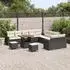 vidaXL Garten-Sofagarnitur Höhenverstellbar 13-tlg. Schwarz Polyrattan (3361670)