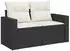 vidaXL Garten-Sofagarnitur Höhenverstellbar 13-tlg. Schwarz Polyrattan (3361670)