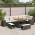 vidaXL Gartenlounge-Set 9-tlg. höhenverstellbar Schwarz Poly-Rattan (3362015)
