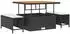vidaXL Gartenlounge-Set 9-tlg. höhenverstellbar Schwarz Poly-Rattan (3362015)