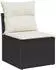 vidaXL Gartenlounge-Set 9-tlg. höhenverstellbar Schwarz Poly-Rattan (3362015)