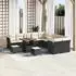 vidaXL Garten-Sofagarnitur Höhenverstellbar 13-tlg. Schwarz Polyrattan (3361540)