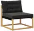 vidaXL Outdoor-Sofagarnitur 5-tlg. Weiß/Schwarz 79x79x37cm (3388386)