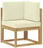 vidaXL Outdoor-Sofagarnitur mit Kissen 11-teilig, Weiß/Creme (3388309)