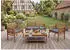 MCW Balkon-Set E99b Akazienholz massiv, Kissen dunkelgrau, 4-tlg (E99b)