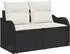vidaXL Garten-Sofa-Set mit Kissen 9-teilig Schwarz Poly Rattan (3345857)