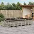 vidaXL Garten-Essgruppe 17-tlg. mit Kissen, Poly Rattan, Hellgrau (3210887)