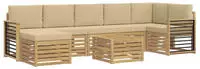 Outdoor-sofagarnitur 8 Pcs Wei&szlig; Und Beige 59 X 59 X 37 Cm Vidaxl