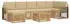 vidaXL Outdoor-Sofagarnitur 8-tlg. Weiß/Beige 59x59x37cm