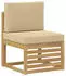 vidaXL Outdoor-Sofagarnitur 8-tlg. Weiß/Beige 59x59x37cm