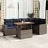 vidaXL Garten-Sofagarnitur 6-tlg. mit Kissen Poly Rattan Grau (3327043)