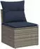 vidaXL Garten-Sofagarnitur 6-tlg. mit Kissen Poly Rattan Grau (3327043)